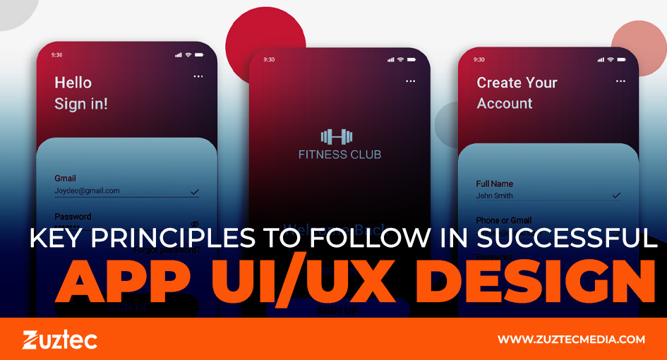 app UI/UX design